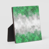 Trippy Squiggg Abstrakt Grayromantic Pride Flag Fotoplatte (Vorderseite)
