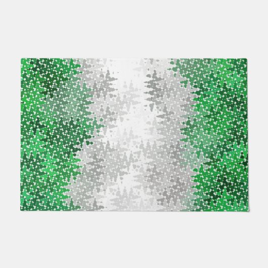 Trippy Squiggg Abstrakt Grayromantic Pride Flag Fußmatte (Vorderseite)