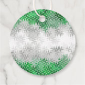 Trippy Squiggg Abstrakt Grayromantic Pride Flag Geschenkanhänger (Rückseite)