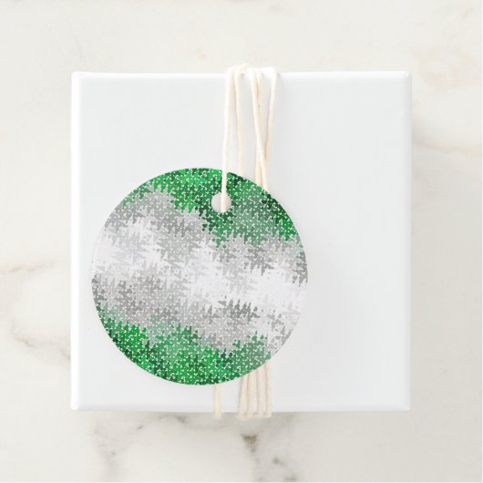 Trippy Squiggg Abstrakt Grayromantic Pride Flag Geschenkanhänger (Beispiel)