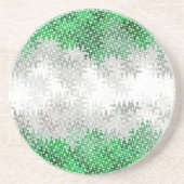 Trippy Squiggg Abstrakt Grayromantic Pride Flag Getränkeuntersetzer (Vorne)