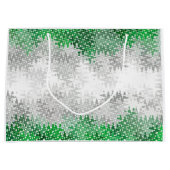 Trippy Squiggg Abstrakt Grayromantic Pride Flag Große Geschenktüte (Vorderseite)
