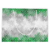 Trippy Squiggg Abstrakt Grayromantic Pride Flag Große Geschenktüte (Rückseite)