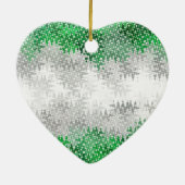 Trippy Squiggg Abstrakt Grayromantic Pride Flag Keramik Ornament (Hinten)