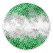 Trippy Squiggg Abstrakt Grayromantic Pride Flag Keramikknauf (Vorderseite)