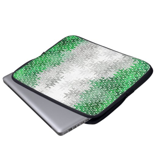 Trippy Squiggg Abstrakt Grayromantic Pride Flag Laptopschutzhülle (Vorne Knopf)