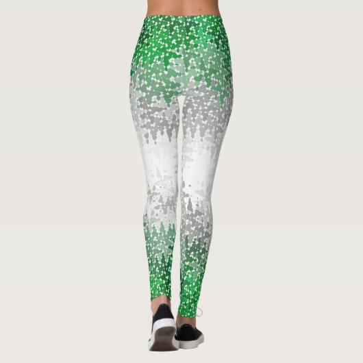 Trippy Squiggg Abstrakt Grayromantic Pride Flag Leggings (Rückseite)