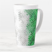 Trippy Squiggg Abstrakt Grayromantic Pride Flag Milchtasse (Rechte Ecke)