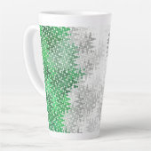 Trippy Squiggg Abstrakt Grayromantic Pride Flag Milchtasse (Linke Ecke)