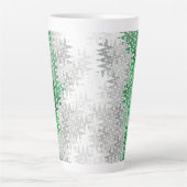 Trippy Squiggg Abstrakt Grayromantic Pride Flag Milchtasse (Vorderseite)
