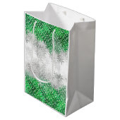 Trippy Squiggg Abstrakt Grayromantic Pride Flag Mittlere Geschenktüte (Vorderseite Schrägansicht)