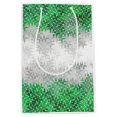 Trippy Squiggg Abstrakt Grayromantic Pride Flag Mittlere Geschenktüte (Vorderseite)