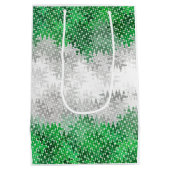 Trippy Squiggg Abstrakt Grayromantic Pride Flag Mittlere Geschenktüte (Rückseite)