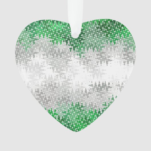 Trippy Squiggg Abstrakt Grayromantic Pride Flag Ornament (Vorderseite)
