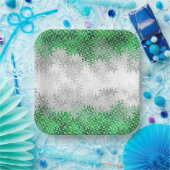 Trippy Squiggg Abstrakt Grayromantic Pride Flag Pappteller (Party)