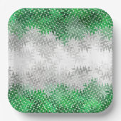 Trippy Squiggg Abstrakt Grayromantic Pride Flag Pappteller (Vorderseite)