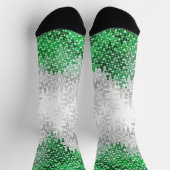 Trippy Squiggg Abstrakt Grayromantic Pride Flag Socken (Oben)