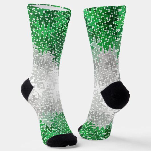 Trippy Squiggg Abstrakt Grayromantic Pride Flag Socken (Gewinkelt)