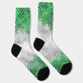 Trippy Squiggg Abstrakt Grayromantic Pride Flag Socken (Rechts)