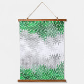 Trippy Squiggg Abstrakt Grayromantic Pride Flag Wandteppich Mit Holzrahmen (Vorderseite 2)