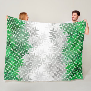 Trippy Squiggly Abstract Grauromantische Pride-Fla Fleecedecke