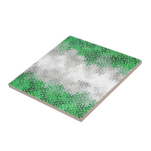 Trippy Squiggly Abstract Grauromantische Pride-Fla Fliese
