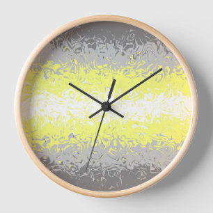Trippy Squiggly Abstrakte Demigender-Stolzflagge Uhr