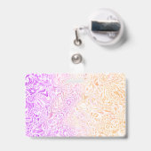 Trippy Squiggly Boho Abstrakt Trixic Prix Flag Ausweis (Rückseite mit Ausziehbar)