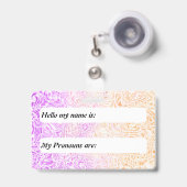 Trippy Squiggly Boho Abstrakt Trixic Prix Flag Ausweis (Vorderseite mit Ausziehbar)