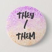 Trippy Squiggly Boho Abstrakt Trixic Prix Flag Button (Vorderseite)
