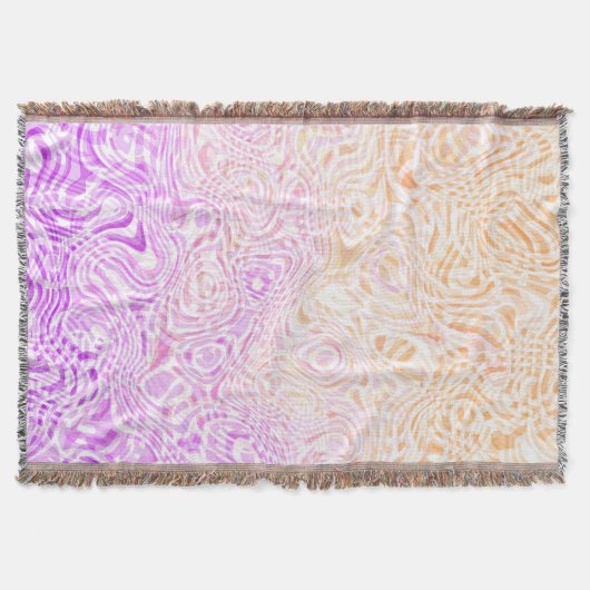 Trippy Squiggly Boho Abstrakt Trixic Prix Flag Decke (Vorderseite)
