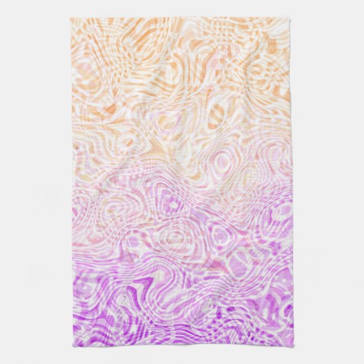 Trippy Squiggly Boho Abstrakt Trixic Prix Flag Geschirrtuch (Vertikal)
