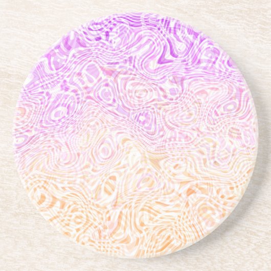 Trippy Squiggly Boho Abstrakt Trixic Prix Flag Getränkeuntersetzer (Vorne)