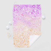 Trippy Squiggly Boho Abstrakt Trixic Prix Flag Golfhandtuch (Insitu)