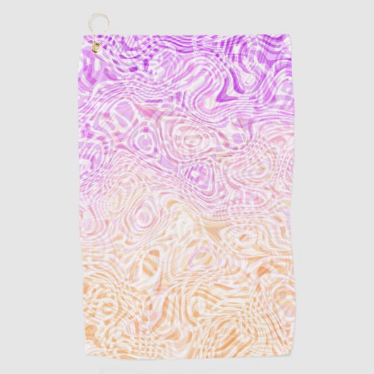 Trippy Squiggly Boho Abstrakt Trixic Prix Flag Golfhandtuch (Vorderseite)