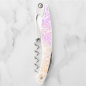 Trippy Squiggly Boho Abstrakt Trixic Prix Flag Kellnermesser (Vorderseite)