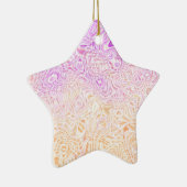 Trippy Squiggly Boho Abstrakt Trixic Prix Flag Keramik Ornament (Rechts)