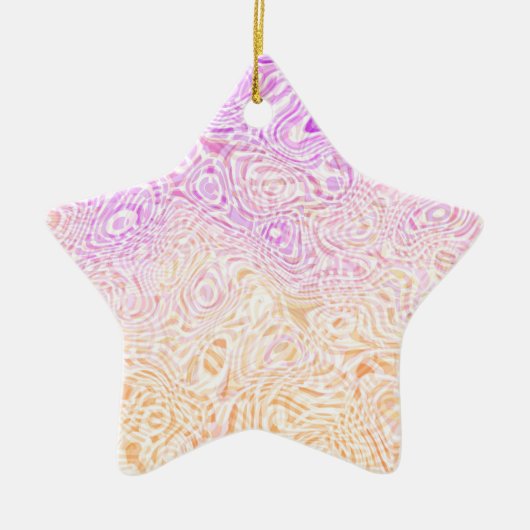 Trippy Squiggly Boho Abstrakt Trixic Prix Flag Keramik Ornament (Vorne)