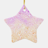 Trippy Squiggly Boho Abstrakt Trixic Prix Flag Keramik Ornament (Hinten)