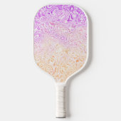 Trippy Squiggly Boho Abstrakt Trixic Prix Flag Pickleball Schläger (Vorderseite)