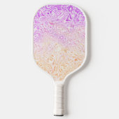 Trippy Squiggly Boho Abstrakt Trixic Prix Flag Pickleball Schläger (Rückseite)