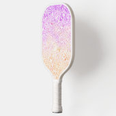 Trippy Squiggly Boho Abstrakt Trixic Prix Flag Pickleball Schläger (Links)