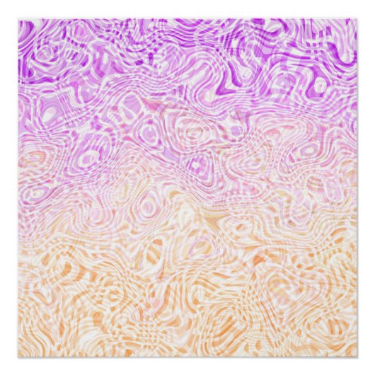 Trippy Squiggly Boho Abstrakt Trixic Prix Flag Poster (Vorderseite)