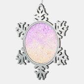 Trippy Squiggly Boho Abstrakt Trixic Prix Flag Schneeflocken Zinn-Ornament (Rechts)