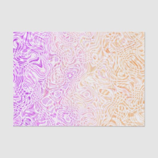 Trippy Squiggly Boho Abstrakt Trixic Prix Flag Seidenpapier (Vorderseite)