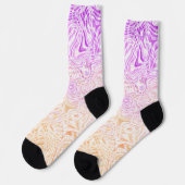 Trippy Squiggly Boho Abstrakt Trixic Prix Flag Socken (Linkes Detail)