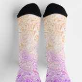 Trippy Squiggly Boho Abstrakt Trixic Prix Flag Socken (Oben)
