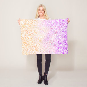 Trippy Squiggly Boho Abstrakte Trixic Pride Flagge Fleecedecke
