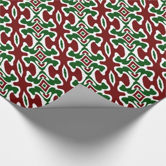 Trippy Squiggly Retro Mod Weihnachts Streifen Must Geschenkpapier (Ecke)