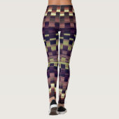 Trippy Stripes Earthy Colors Cool Psychedelic Leggings (Rückseite)